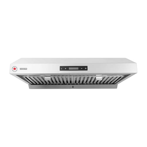 Vesta Atlanta 860 CFM 30'' Premium Stainless Steel Under Cabinet Range Hood With Dual Motor, Contemporary Design, Pro Performance, 6 Speeds, Touch Screen, LED Lights, Baffle Filters, And Oil Tray
