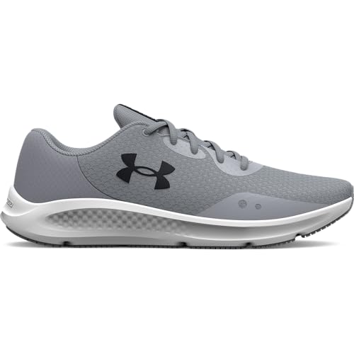 Under Armour Men's Charged Pursuit 3 Running Shoe, Mod Gray (104)/Black, 8.5