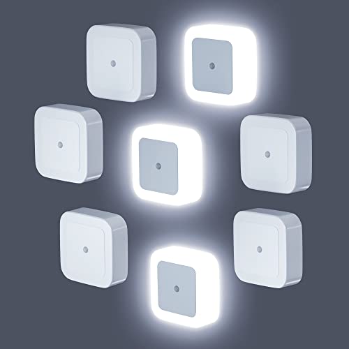 Sujeet Night Light, Plug in Led Night Lights to Wall, 8 Pack Nightlight with Dusk to Dawn Light Sensor, Night Lamp for Kids Toddler Bathroom Toilet Bedroom Hallway Nursery Led Night Light Auto On/Off