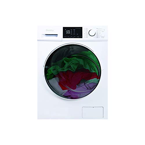 Danby, DWM120WDB-6, 2.7 Cu. Ft. All-In-One Ventless 14 Cycle Washer and 2 Cycle Dryer, LED Display, Stainless Steel Drum, Apartment Sized, White.