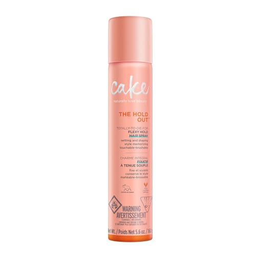 Cake Beauty Hold Out Flexible Vegan Hairspray with Vitamin E - Lightweight Hairspray for Volume, Hold &amp; Anti Frizz - Sulfate Free &amp; Cruelty Free Hair Spray - Curly Hair Styling Products for Women, 200 ml (Pack of 1)