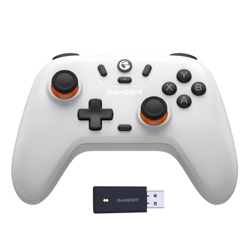 GameSir Nova Lite 2.4g Wireless Controller for Windows PC, iPhone, Android, Switch &amp; Steam Deck, Bluetooth Controller Gamepad with Hall Effect Trigger,Turbo,Rumble Vibration(Nova Lite White)
