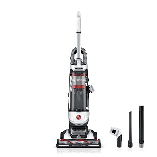 Hoover MaxLife Elite Swivel Vacuum Cleaner with HEPA Media Filtration, Bagless Multi-Surface Upright for Carpet and Hard Floors, UH75100, White