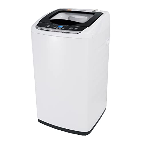 BLACK+DECKER Small Portable Washer, Washing Machine for Household Use, Portable Washer 0.9 Cu. Ft. with 5 Cycles, Transparent Lid &amp; LED Display