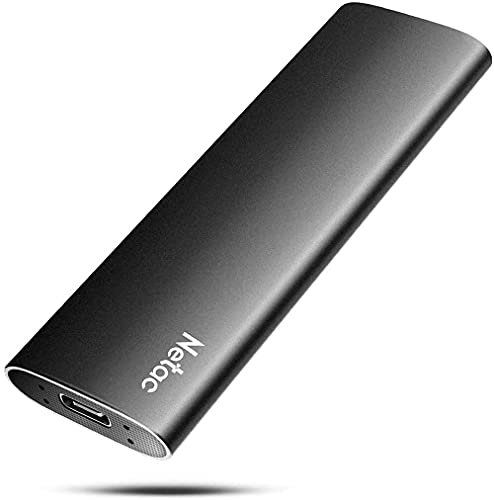Netac 1TB Portable SSD USB 3.2 Gen 2 (10 Gbps, Type-C) External Solid State Drive Backup Slim Portable Drive for File Storage/Business Travel Essential, Rapid Read &amp; Write Low Noise, Zslim