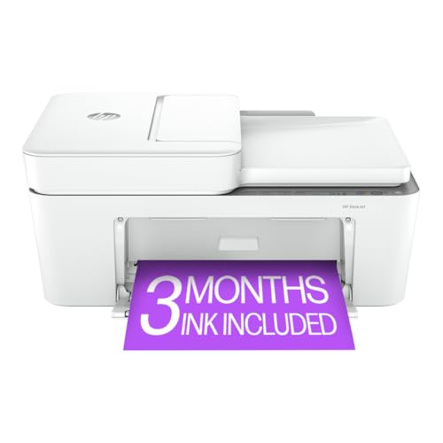HP DeskJet 4255e All-in-One Printer, Color, Printer for Home, Print, Copy, scan, Instant Ink Eligible; Scan to PDF