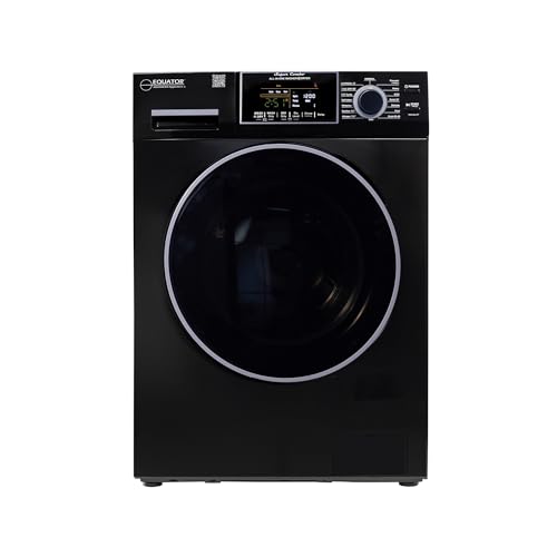 Equator All-in-One Washer Dryer VENTED-DRY 30% FASTER than Condense 15lb 110V (Black)