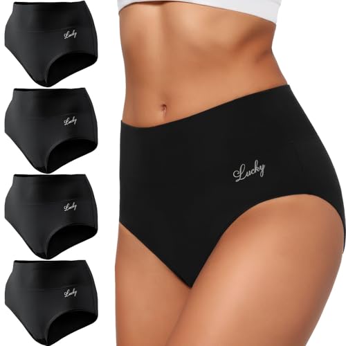 newnice High Waisted Underwear for Women Tummy Control Pack Stretch Briefs - Full Coverage Shapewear Ladies Panties