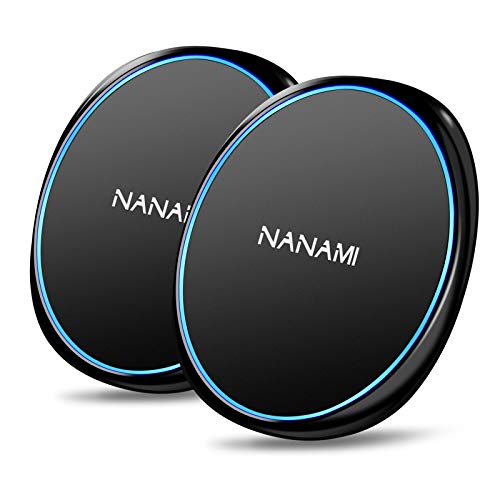 NANAMI Fast Wireless Charger [2 PACK], 15W Max Wireless Charging Pad for iPhone 16 15 Pro Max 14 13 12 11 XS Max XR 8,Fast Charge for Samsung Galaxy S25 S24 Ultra S23 S22 S21 S20,AirPods Pro/3,Pixel 6