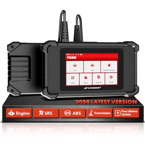 A-Premium 2024 PD200 Enhanced 4 System OBD2 Scanner Diagnostic Tool, All Function Check Engine Code Reader Scan Tool, For Engine/ABS/SRS/Transmission System, 8 Reset, Free Online Update
