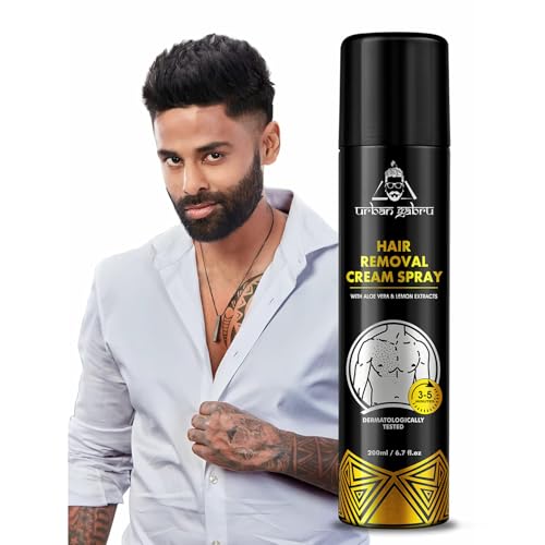 Urbangabru Hair Removal cream Spray | Painless Body Hair Removal spray For Chest, Back, Legs &amp; Under Arms (200 ml) (Hair Removal Cream Spray)