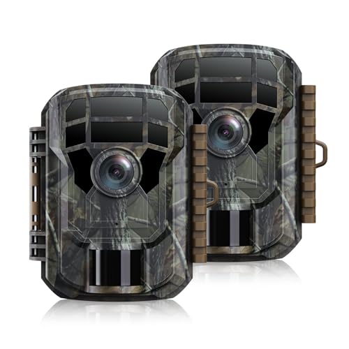 Trail Camera 2 Pack - 2025 Upgrade 36MP 2K HD Night Vision Motion Activated Waterproof 120° Wide Angle Game Camera Trail Cam for Hunting &amp; Wildlife