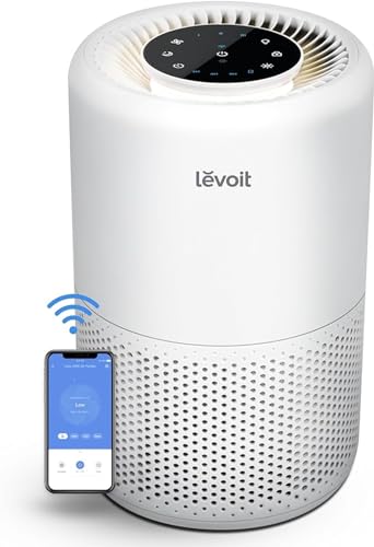 LEVOIT Air Purifiers for Bedroom Large Room, Smart WiFi Alexa Control, Covers up to 916 Sq Ft, 3 in 1 Air Filter for Pollen Dust Pollutants Smoke odours, 24dB Quiet with Sleep Mode Timer, Core 200S
