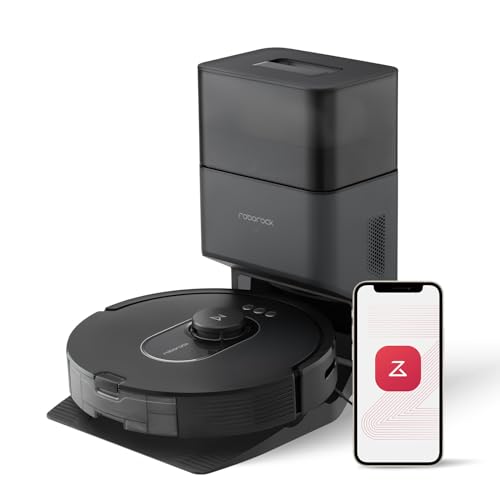 roborock Q5 Max+ Robot Vacuum with Self-Empty Dock, Upgraded from Q5+, 5500 Pa Suction, DuoRoller Brush, Hands-Free Cleaning for Up to 7 Weeks, PreciSense LiDAR Navigation, App &amp; Voice Control