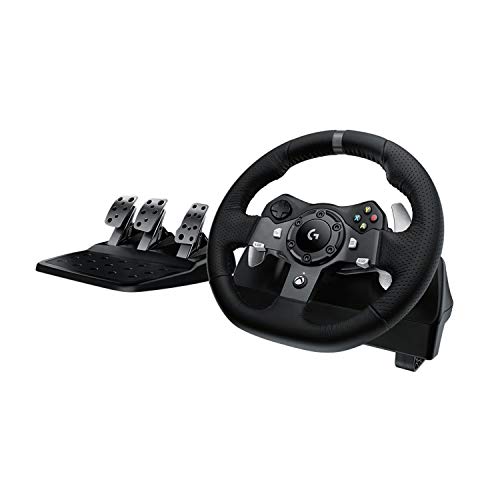 logitech G920 Dual-Motor Feedback Driving Force Racing Wheel with Responsive Pedals for Xbox One (Renewed)