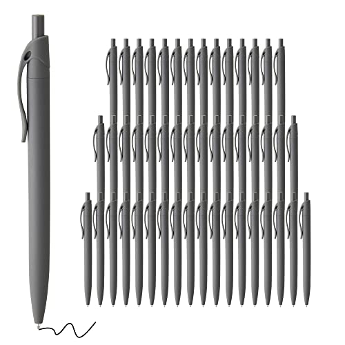 Deegtran Pens Bulk, 50 Pack No Bleed Black Click Pens, Wholesale Retractable Ballpoint Pens, Pens Medium Point, Smooth Ink Pens, 1.0MM Black Ink