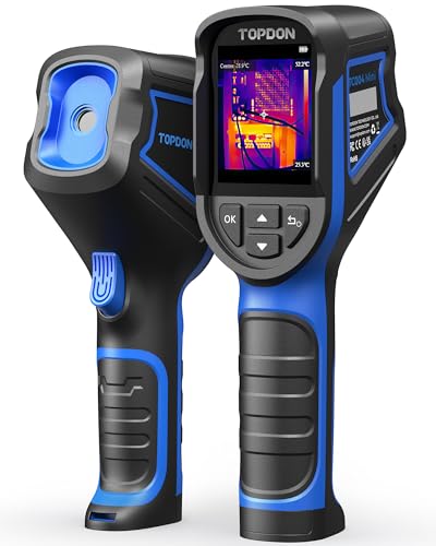 TOPDON TC004 Mini Handheld Thermal Imaging Camera, 240 x 240 TISR Resolution, -20°C to 450°C, 15-Hour Battery Life, 128 x 128 IR Resolution, 25Hz Infrared Camera, High/Low Temp Alerts, Auto Shutdown
