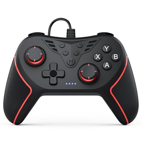 RivalPlay Controller for PC with 2-Button Mapping Wired Gamepad Compatible for Win(7/8/10/11) Joystick with Adjustable Vibration and 3 Turbo Speeds Plug-and-Play Black