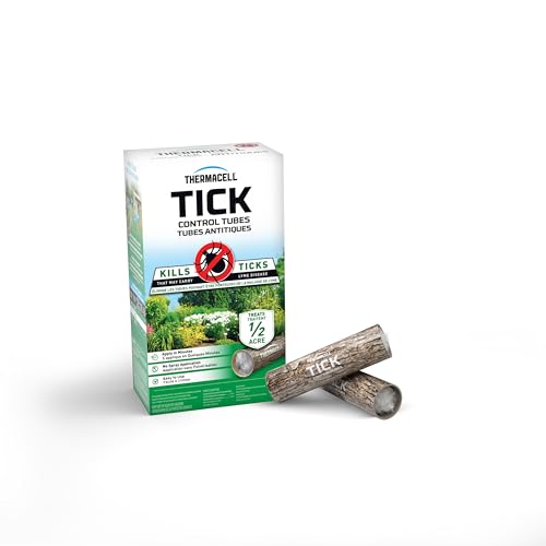 Thermacell Tick Control Tubes for Yards; 12 Pack; Protects 1/4 Acre from Ticks; No Spray, No Granules, No Mess; Environmentally Friendly Alternative to Tick Spray &amp; Tick Repellent