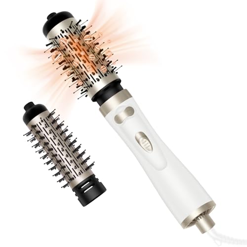 Hair Dryer Brush, 3-in-1 Rotating Round Hot Air Spin Brush Set with 2 Brushes (2" &amp; 1.5"), Negative Ionic Blow Volumizer, 2 Detachable Auto-Rotating Curling Brush,Dry as You Style, Whether you are