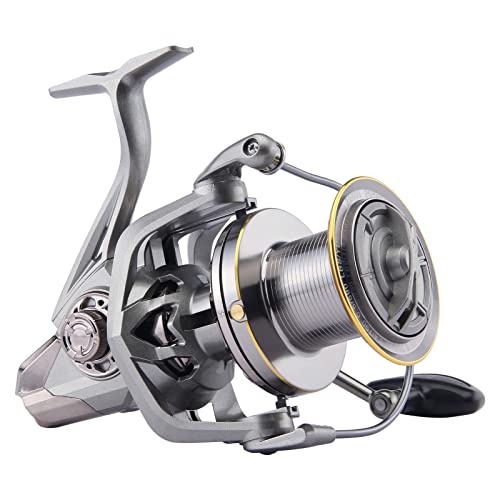 HAUT TON Spinning Reel 14000 Series Advanced Version,17+1BB Graphite Frame Surf Fishing Reels,4.8:1 Gear Ratio 55lbs Max Drag Medium/Heavy Long Casting Inshore &amp; Offshore Saltwater Monster Fish.…