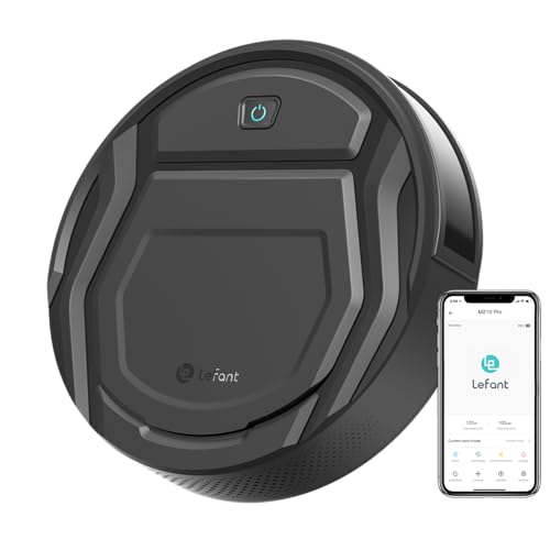 Lefant Robot Vacuum Cleaner, 6 Cleaning Modes, Wi-Fi Connected, SmartSense Technology。Multi-Surface Cleaning, Self-Charging Robotic Vacuum, Alexa, Ideal for Pet Hair and Hard Floor(M210 Pro)