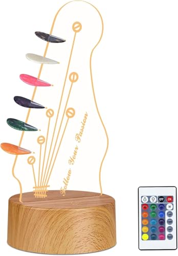 Light Up Guitar Pick Holder, Acrylic Guitar Pick Display,16-Color Luminous Pick Storage Rack,For Acoustic Electric Bass Ukulele Violin, Gift For Music Lovers Guitar Players