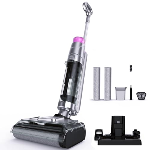 Redroad Wet Dry Vacuum Cleaner, 45 Mins Runtime, 17.5KPa Strong Suction Power, Smart Cordless Vacuum and Mop All in One, Self-Cleaning &amp; Drying, Floor Wet Cleaner Machine for Hard Floors