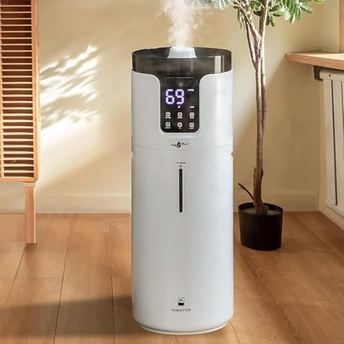Lacidoll 4.2Gal Tower Humidifiers for Bedroom Large Room Whole House 1000 sq.ft, Top Fill Cool Mist Ultrasonic Humidifier Quiet, 1000mL/h, 360° Mist Tube, Humidifier for Home Office Greenhouse