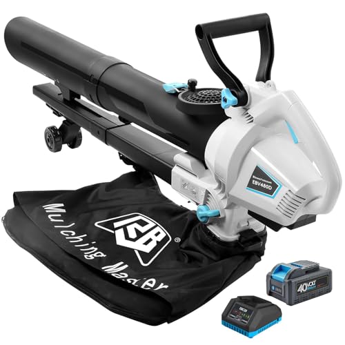 RB 40V 3-in-1 Cordless Leaf Blower/Vacuum/Mulcher, 30:1 Mulching Ratio (4Ah Battery and Charger Included)