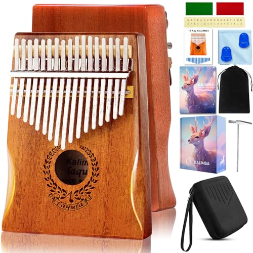 Kalimba 17 Keys Thumb Piano - Portable Finger Piano Professional Musical Instrument for Kids Adults