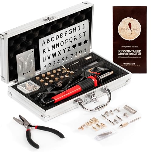 Premium Wood Burning Kit 43PCS, Adjustable Temperature Pen with 36 Tips &amp; Accesories, All in A Deluxe Storage Case - Complete Gift for an Effortlessly Mastering The Art of Pyrography