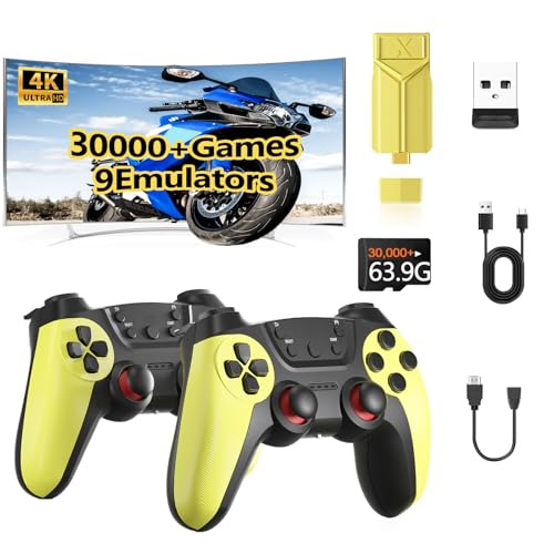 30000+ Wireless Retro Game Stick, Retro Gaming Console, HD HDMI Output TV or Display Device , Revisit Classic Video Plug and Play, Premium Competitive Dual Controllers