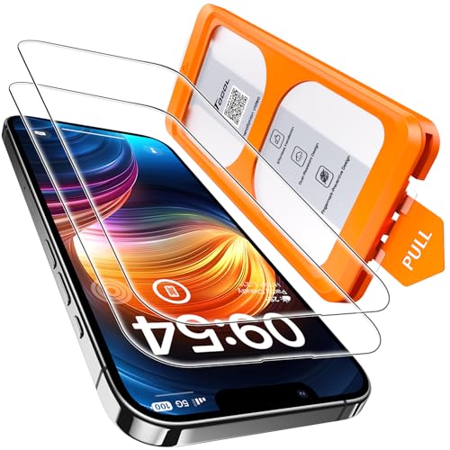 TOCOL 2 Pack for iPhone 14 Screen Protector [Instant Installation] [Auto-Dust Removal] [HD Clear], Unbreakable 9H+Hardness Shatterproof Tempered Glass [Bubble Proof] for iPhone 14