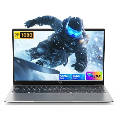 2025 Newest Laptop, 15.6 Inch Laptop Computer with N150 Processor(Up to 3.6GHz), HD Display, 16GB RAM 512GB SSD Work Laptop Windows 11 Laptop, HDMI, WiFi, Bluetooth, Type-C, Webcam