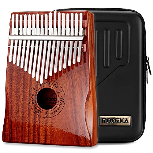 MOOZICA Acacia Koa Wood 17 Keys Kalimba Marimba Professional Finger Thumb Piano with Kalimba Carrying Bag (K17K)