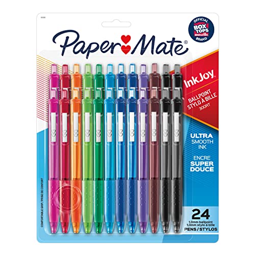 Paper Mate® InkJoy® 300RT Retractable Ballpoint Pens, Medium Point, Assorted, 24 Pack