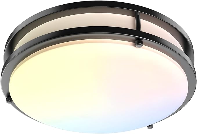 13 Inch LED Ceiling Light Fixture, Yogaret 40W Flush Mount Ceiling Light 4000 Lumens Dimmable, 3000K/4000K/5000K Selectable Ceiling Lamp for Bedroom, Kitchen, Bathroom, Hallway