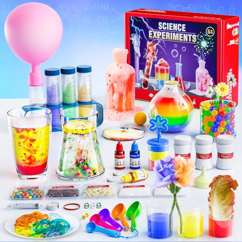 Science Kit for Kids, 50 Science Lab Experiments, STEM Activities Scientist Toys Gifts for Age 4 5 6 7 8 9 10-12 Years Old Boys Girls, Chemistry and Physics Set Toys Educational Learning Set